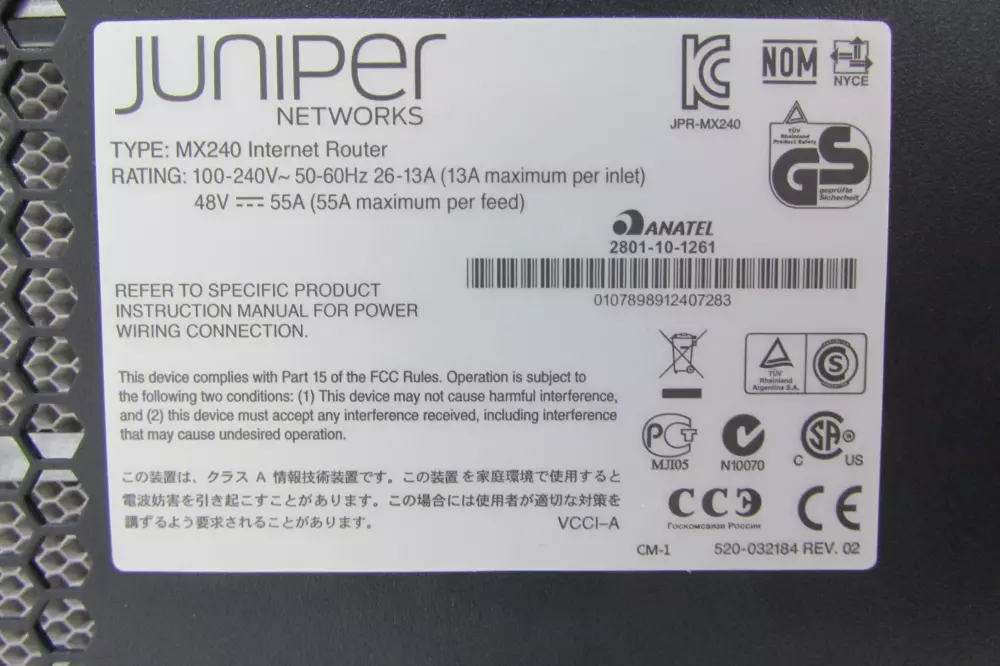 Шасси JUNIPER CHAS-BP3-MX240